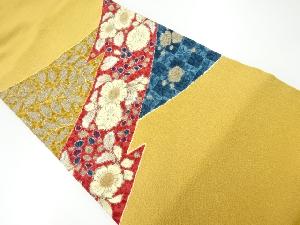 縮緬地切り嵌め風花模様名古屋帯